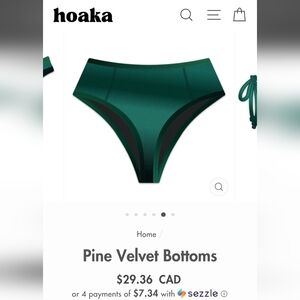 Hoaka Pine Green Velvet Bottoms